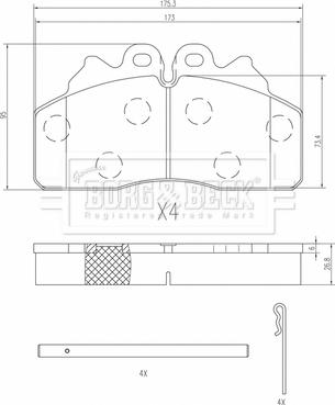 Borg & Beck BBP33017 - Тормозные колодки, дисковые, комплект autospares.lv