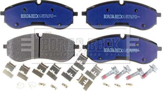 Borg & Beck BBP2905 - Тормозные колодки, дисковые, комплект autospares.lv