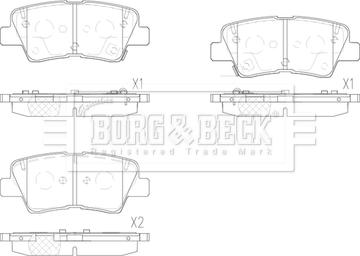 Borg & Beck BBP2901 - Тормозные колодки, дисковые, комплект autospares.lv