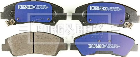 Borg & Beck BBP2907 - Тормозные колодки, дисковые, комплект autospares.lv