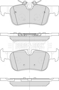 Borg & Beck BBP2499 - Тормозные колодки, дисковые, комплект autospares.lv