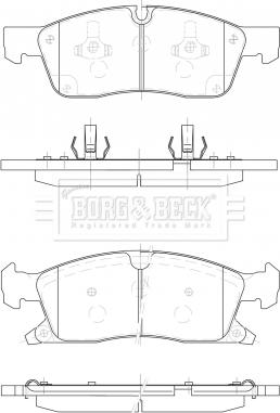 Borg & Beck BBP2491 - Тормозные колодки, дисковые, комплект autospares.lv