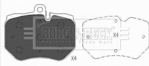 Borg & Beck BBP2492 - Тормозные колодки, дисковые, комплект autospares.lv