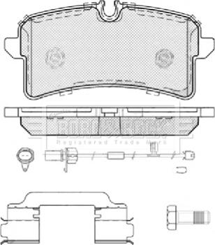 Borg & Beck BBP2449 - Тормозные колодки, дисковые, комплект autospares.lv