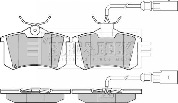 Borg & Beck BBP2445 - Тормозные колодки, дисковые, комплект autospares.lv