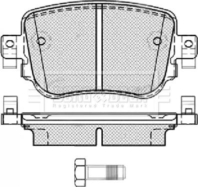 Borg & Beck BBP2448 - Тормозные колодки, дисковые, комплект autospares.lv