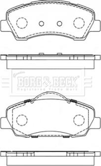 Borg & Beck BBP2442 - Тормозные колодки, дисковые, комплект autospares.lv