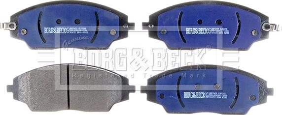 Borg & Beck BBP2459 - Тормозные колодки, дисковые, комплект autospares.lv