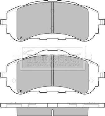 Borg & Beck BBP2450 - Тормозные колодки, дисковые, комплект autospares.lv