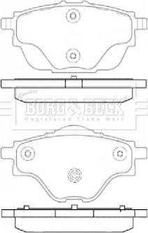 Borg & Beck BBP2451 - Тормозные колодки, дисковые, комплект autospares.lv