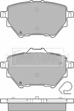 Borg & Beck BBP2452 - Тормозные колодки, дисковые, комплект autospares.lv