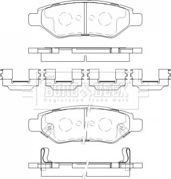 Borg & Beck BBP2469 - Тормозные колодки, дисковые, комплект autospares.lv