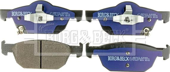 Borg & Beck BBP2413 - Тормозные колодки, дисковые, комплект autospares.lv
