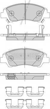 Borg & Beck BBP2484 - Тормозные колодки, дисковые, комплект autospares.lv