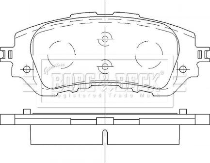 Borg & Beck BBP2483 - Тормозные колодки, дисковые, комплект autospares.lv