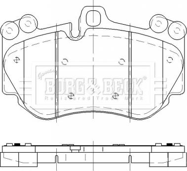 Borg & Beck BBP2476 - Тормозные колодки, дисковые, комплект autospares.lv