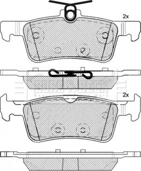 Borg & Beck BBP2543 - Тормозные колодки, дисковые, комплект autospares.lv