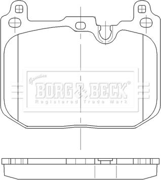 Borg & Beck BBP2562 - Тормозные колодки, дисковые, комплект autospares.lv