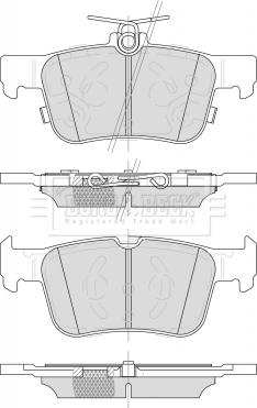 Borg & Beck BBP2509 - Тормозные колодки, дисковые, комплект autospares.lv