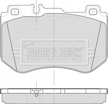 Borg & Beck BBP2501 - Тормозные колодки, дисковые, комплект autospares.lv
