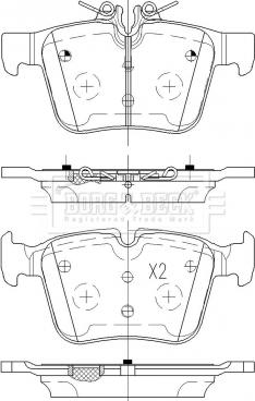 Borg & Beck BBP2510 - Тормозные колодки, дисковые, комплект autospares.lv