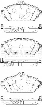 Borg & Beck BBP2512 - Тормозные колодки, дисковые, комплект autospares.lv