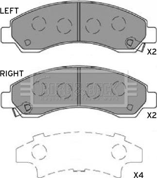 Borg & Beck BBP2535 - Тормозные колодки, дисковые, комплект autospares.lv