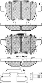 Borg & Beck BBP2536 - Тормозные колодки, дисковые, комплект autospares.lv