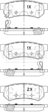 Borg & Beck BBP2531 - Тормозные колодки, дисковые, комплект autospares.lv