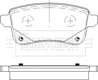 Borg & Beck BBP2538 - Тормозные колодки, дисковые, комплект autospares.lv