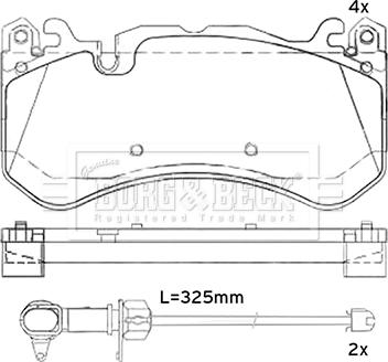 Borg & Beck BBP2532 - Тормозные колодки, дисковые, комплект autospares.lv