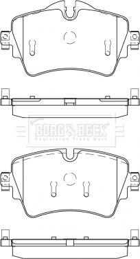 Borg & Beck BBP2526 - Тормозные колодки, дисковые, комплект autospares.lv