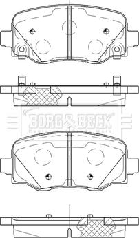 Borg & Beck BBP2521 - Тормозные колодки, дисковые, комплект autospares.lv