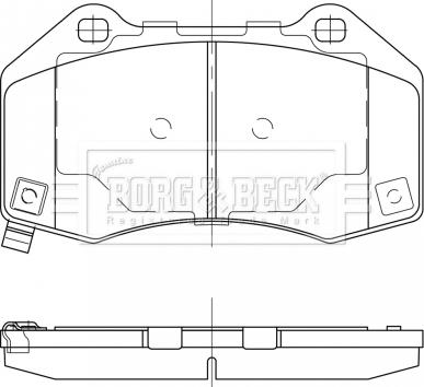 Borg & Beck BBP2528 - Тормозные колодки, дисковые, комплект autospares.lv