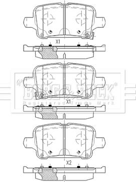 Borg & Beck BBP2579 - Тормозные колодки, дисковые, комплект autospares.lv