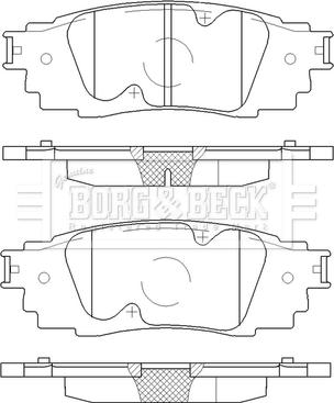 Borg & Beck BBP2575 - Тормозные колодки, дисковые, комплект autospares.lv