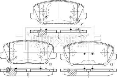 Borg & Beck BBP2578 - Тормозные колодки, дисковые, комплект autospares.lv