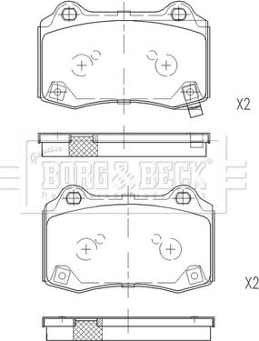 Borg & Beck BBP2649 - Тормозные колодки, дисковые, комплект autospares.lv