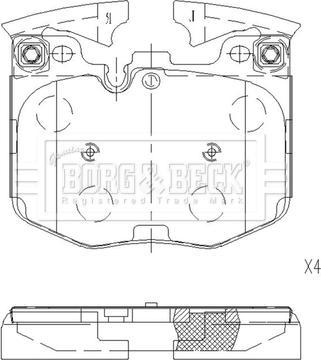 Borg & Beck BBP2659 - Тормозные колодки, дисковые, комплект autospares.lv