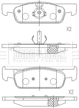 Borg & Beck BBP2660 - Тормозные колодки, дисковые, комплект autospares.lv