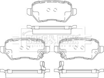 Borg & Beck BBP2609 - Тормозные колодки, дисковые, комплект autospares.lv