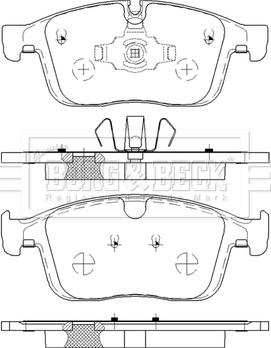 Borg & Beck BBP2604 - Тормозные колодки, дисковые, комплект autospares.lv