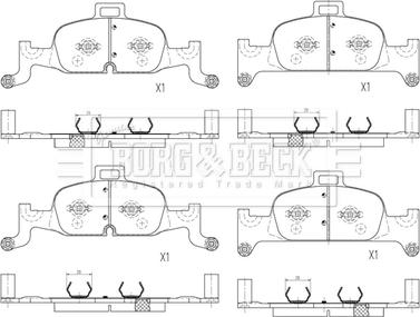 Borg & Beck BBP2602 - Тормозные колодки, дисковые, комплект autospares.lv