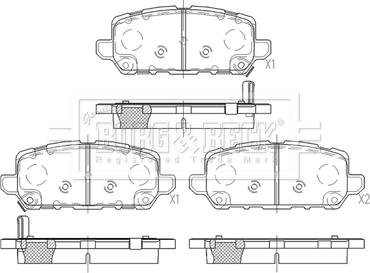 Borg & Beck BBP2607 - Тормозные колодки, дисковые, комплект autospares.lv