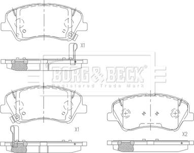 Borg & Beck BBP2681 - Тормозные колодки, дисковые, комплект autospares.lv