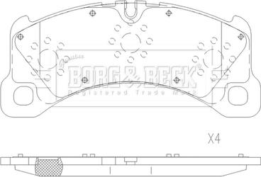 Borg & Beck BBP2682 - Тормозные колодки, дисковые, комплект autospares.lv
