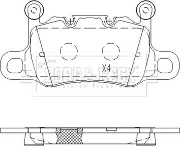 Borg & Beck BBP2636 - Тормозные колодки, дисковые, комплект autospares.lv