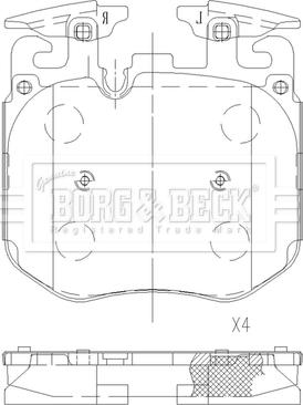 Borg & Beck BBP2630 - Тормозные колодки, дисковые, комплект autospares.lv