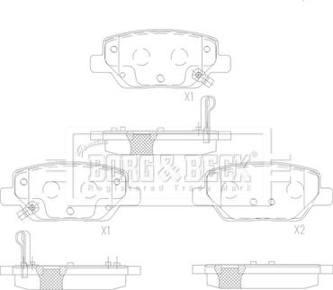 Borg & Beck BBP2638 - Тормозные колодки, дисковые, комплект autospares.lv