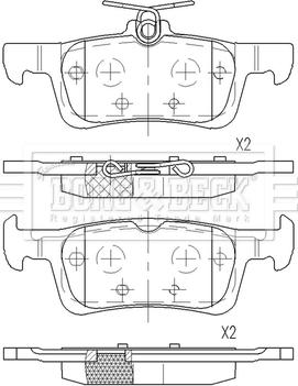 Borg & Beck BBP2629 - Тормозные колодки, дисковые, комплект autospares.lv